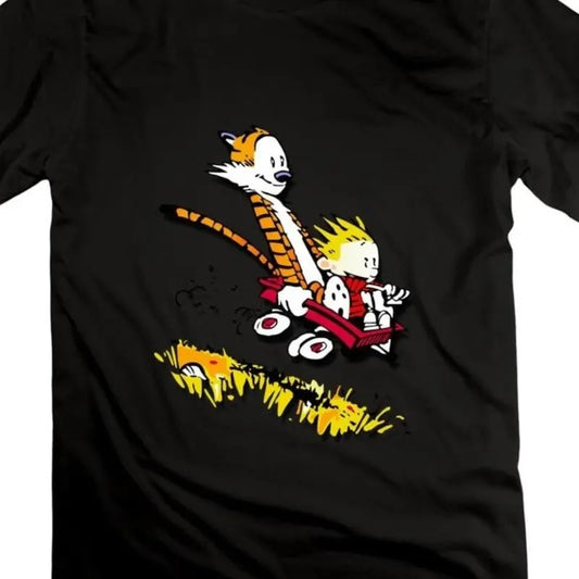 KST Man's Calvin And Hobbes T-Shirt Unique Cool M Black Sweatshirt, Hoodie, Comfort Colors