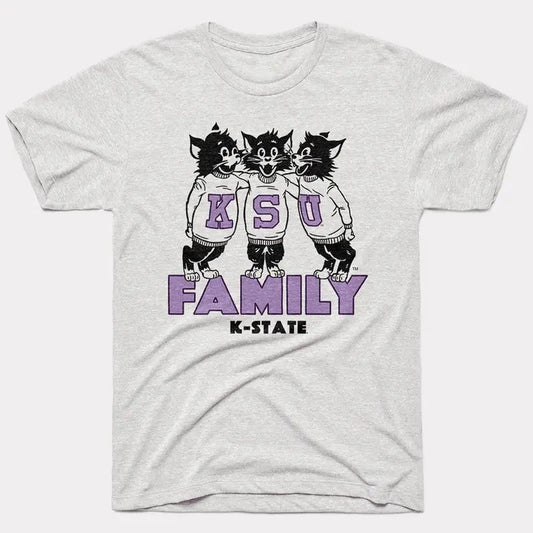 KSU Family K-State Wildcats T-Shirt, graphic vintage sports tees for men