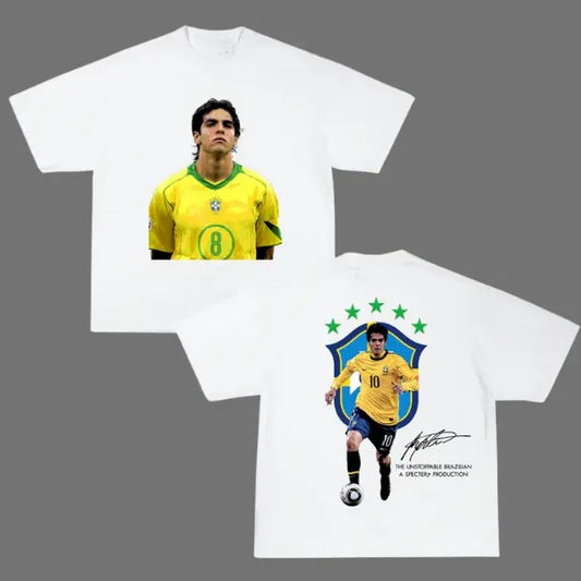 Kaka National Icons T-Shirt, Kaka 2-Sided Vintage Tee, Unisex Soccer Shirt, Sport Graphic Tees, Menswear Womenswear Streetwear