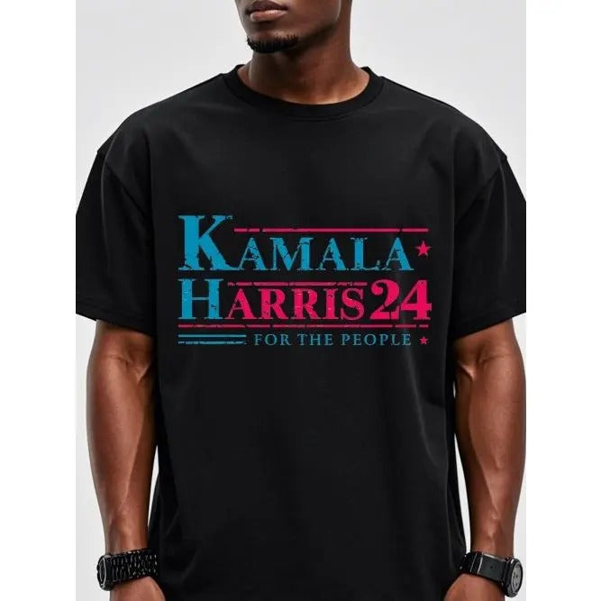 Kamala HARRIS FOR THE PEOPLE KAMALA HARRIS Soft T-Shirts For Men Crew Neck Casual T-Shirt Mens Cotton T-Shirts For Men Cotton T-Shirts For Men Funny Running Made in USA