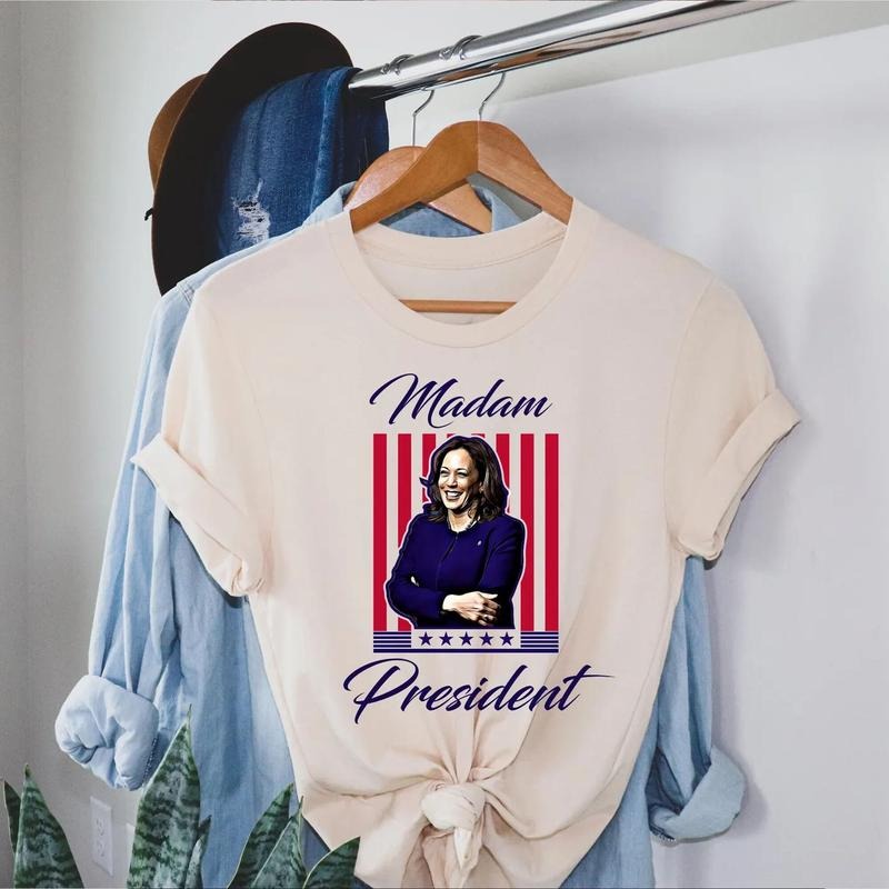 Kamala MADAM PRESIDENT Shirt, Kamala Harris Tee, Kamala Rally Shirt, Presidential Election 2024 Streetwear Tshirt Menswear Top