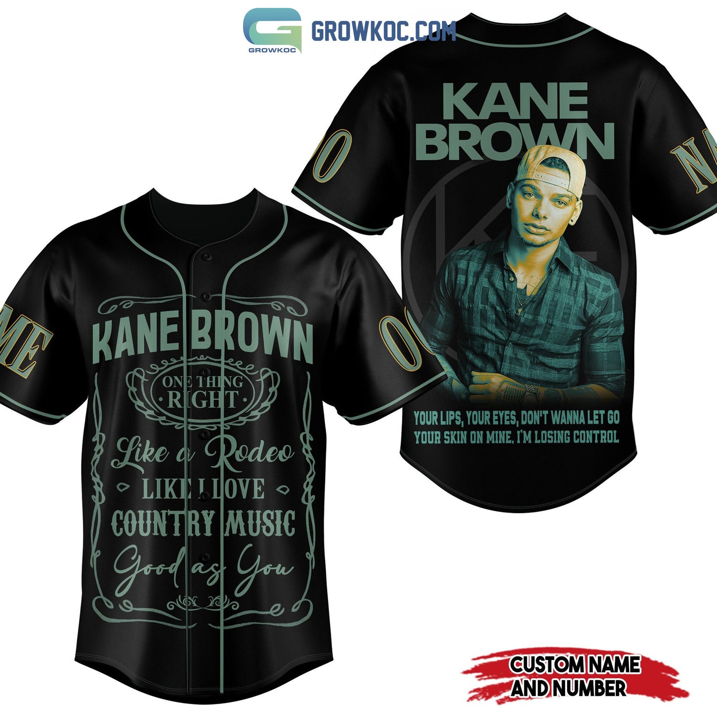 Kane Brown Country Music Personalized Baseball Jersey