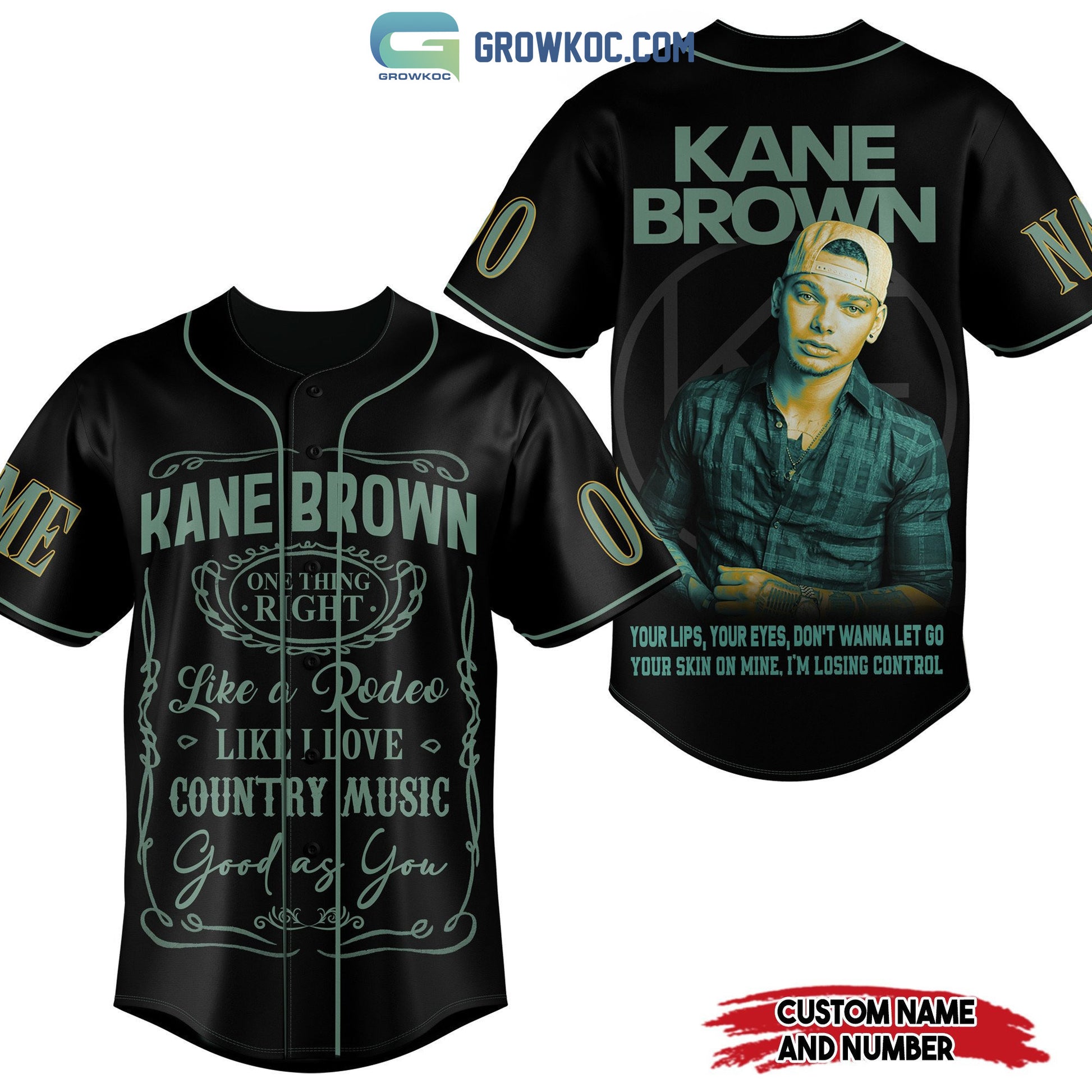 Kane Brown Country Music Personalized Baseball Jersey