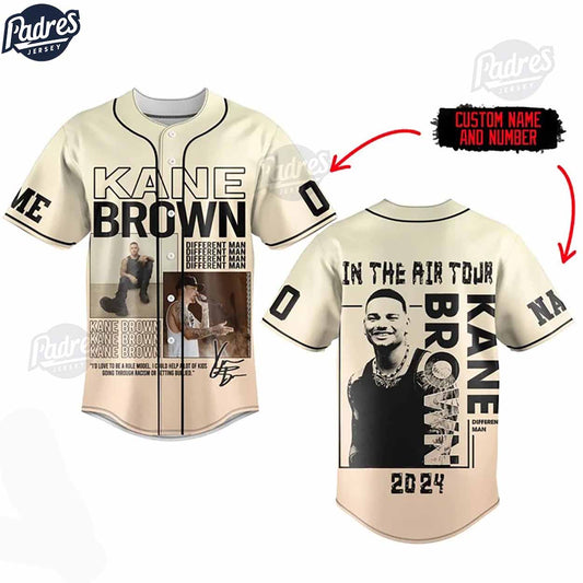 Kane Brown In The Air Tour Custom Baseball Jersey - Padres Jersey Oasis: Elevate Your Baseball Style Game