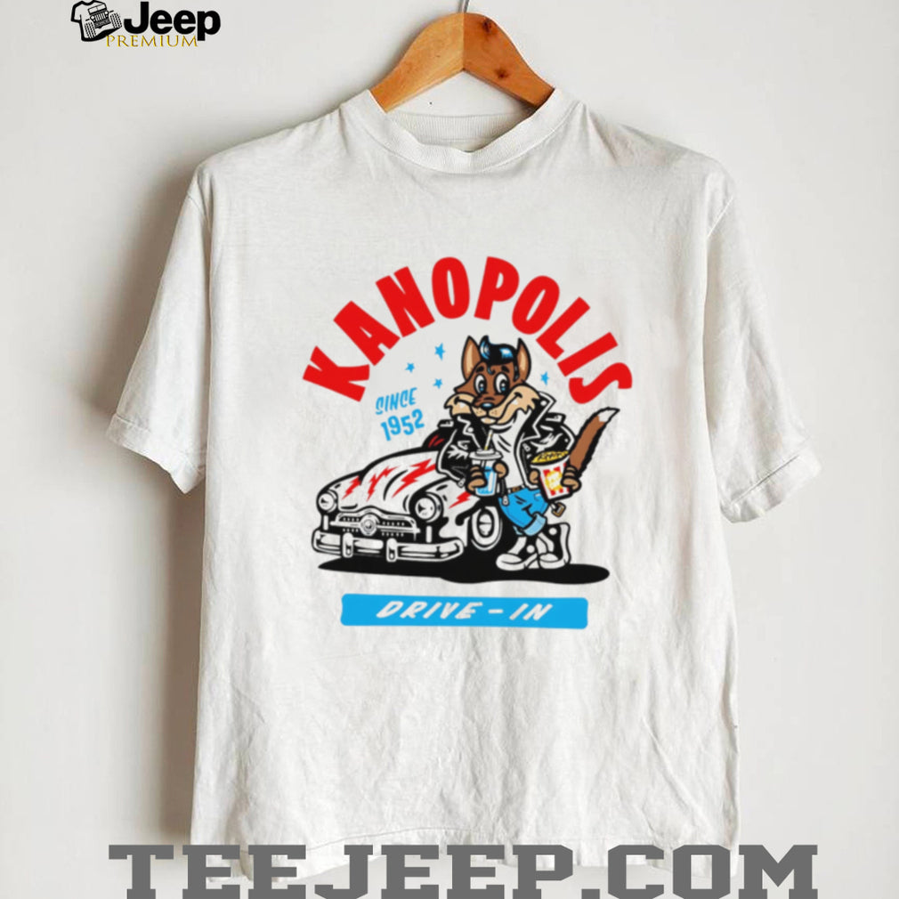 Kanopolis Drive In Since 1952 Vintage Mascot T Shirt Retro 50s Style Car Culture Graphic T Shirt