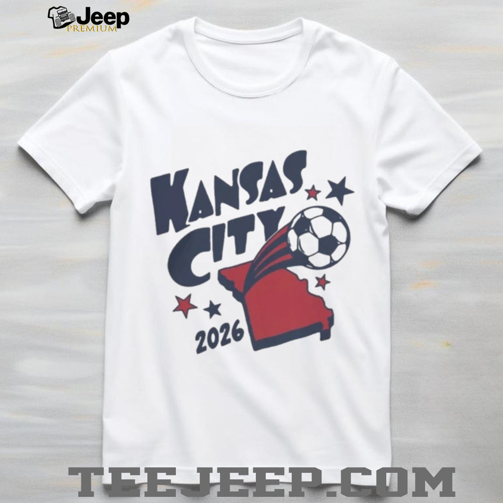 Kansas City 2026 Soccer Missouri State Map Graphic T Shirt