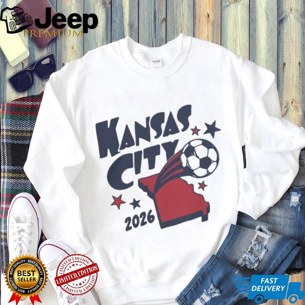 Kansas City 2026 Soccer Missouri State Map Graphic T Shirt