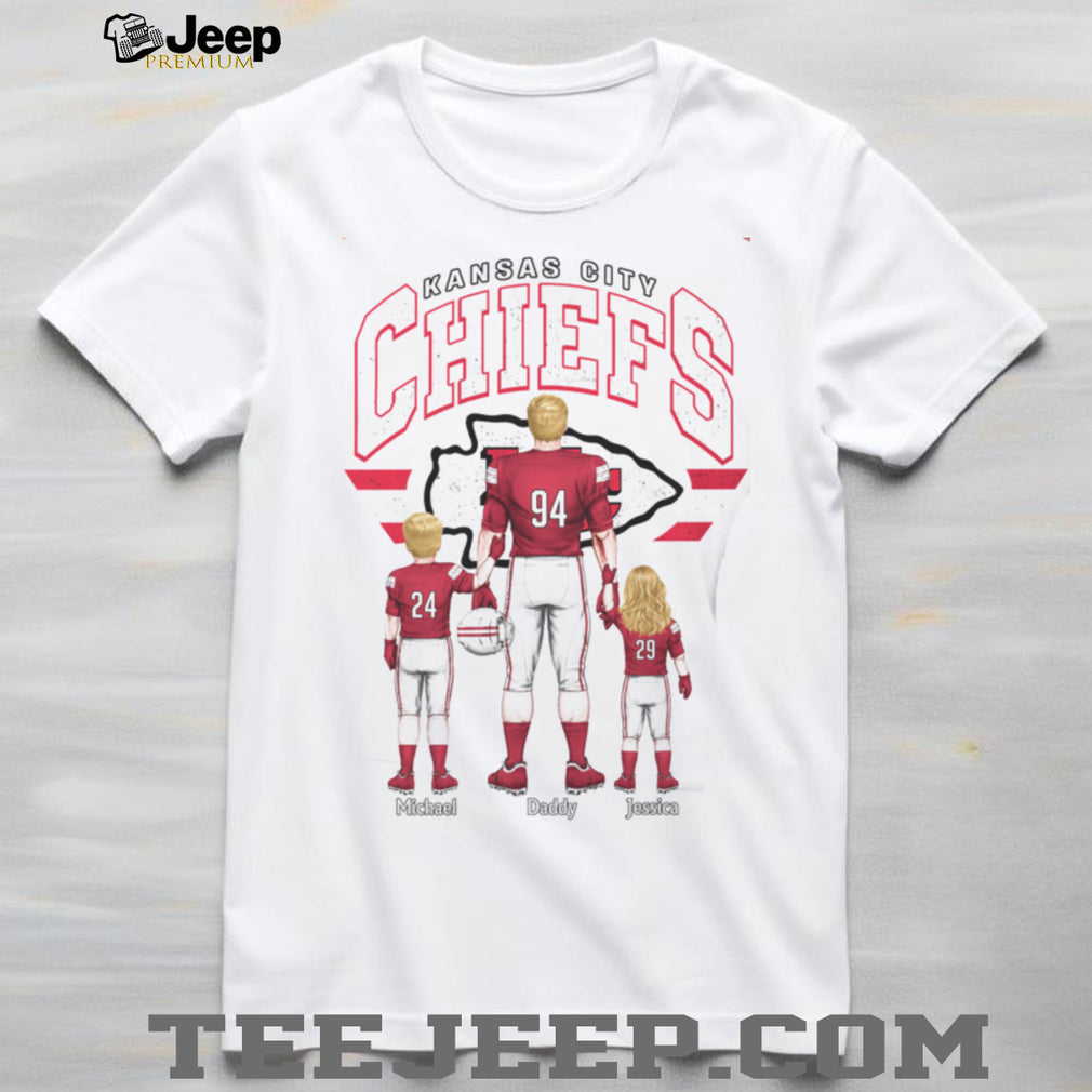 Kansas City Chiefs Custom Name Number Best Dad Ever Football T Shirt