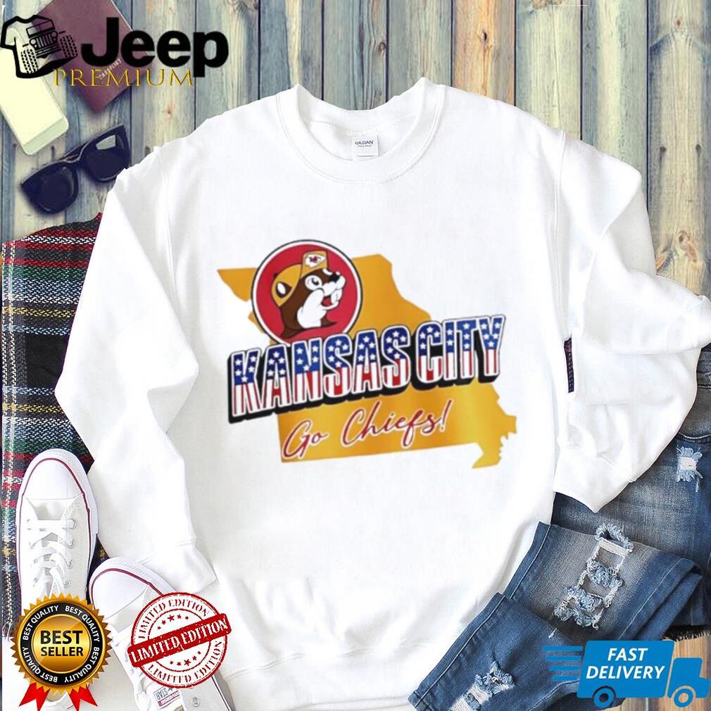Kansas City Chiefs Mascot Football State Map T Shirt