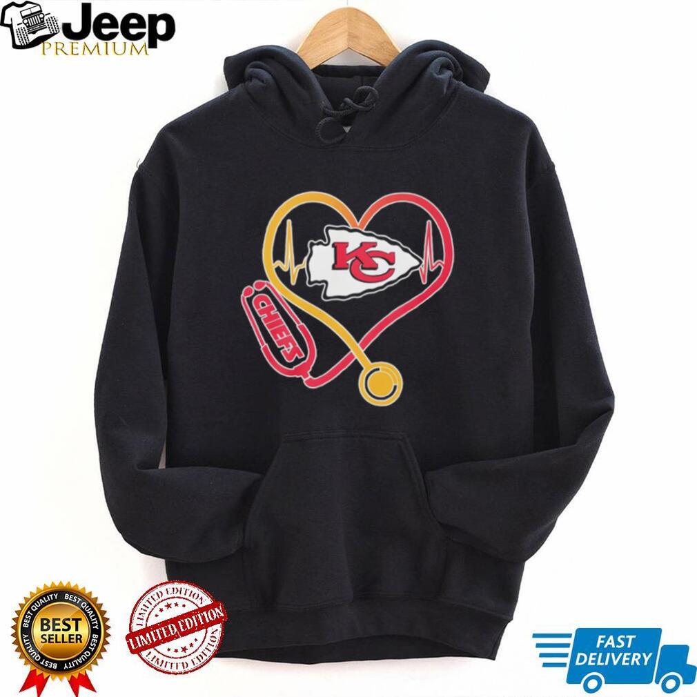Kansas City Chiefs Stethoscope Heartbeat Medical Professional T Shirt