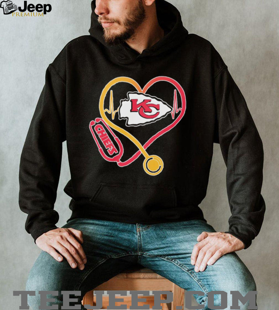 Kansas City Chiefs Stethoscope Heartbeat Medical Professional T Shirt