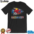 Kansas City Cityscape Arrowhead Sports Fan Multi Team Logo T Shirt