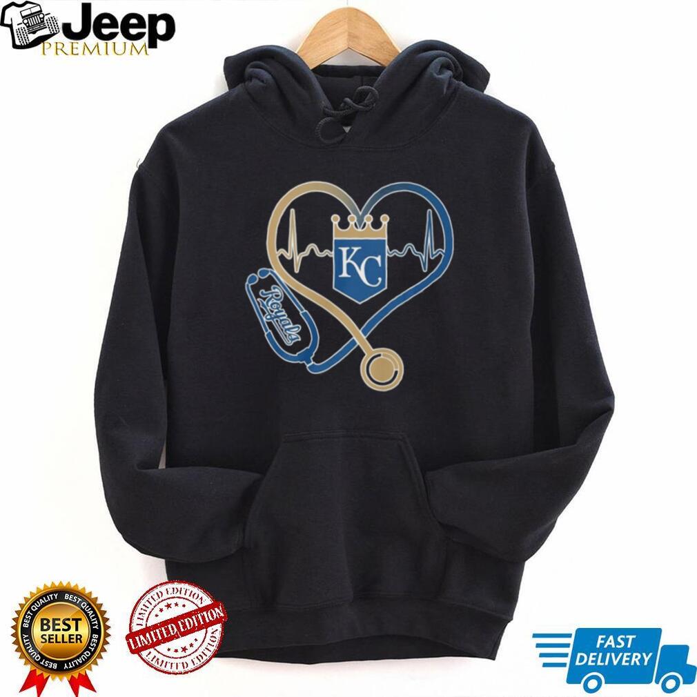 Kansas City Royals Stethoscope Heartbeat Nurse & Medical Fan T Shirt