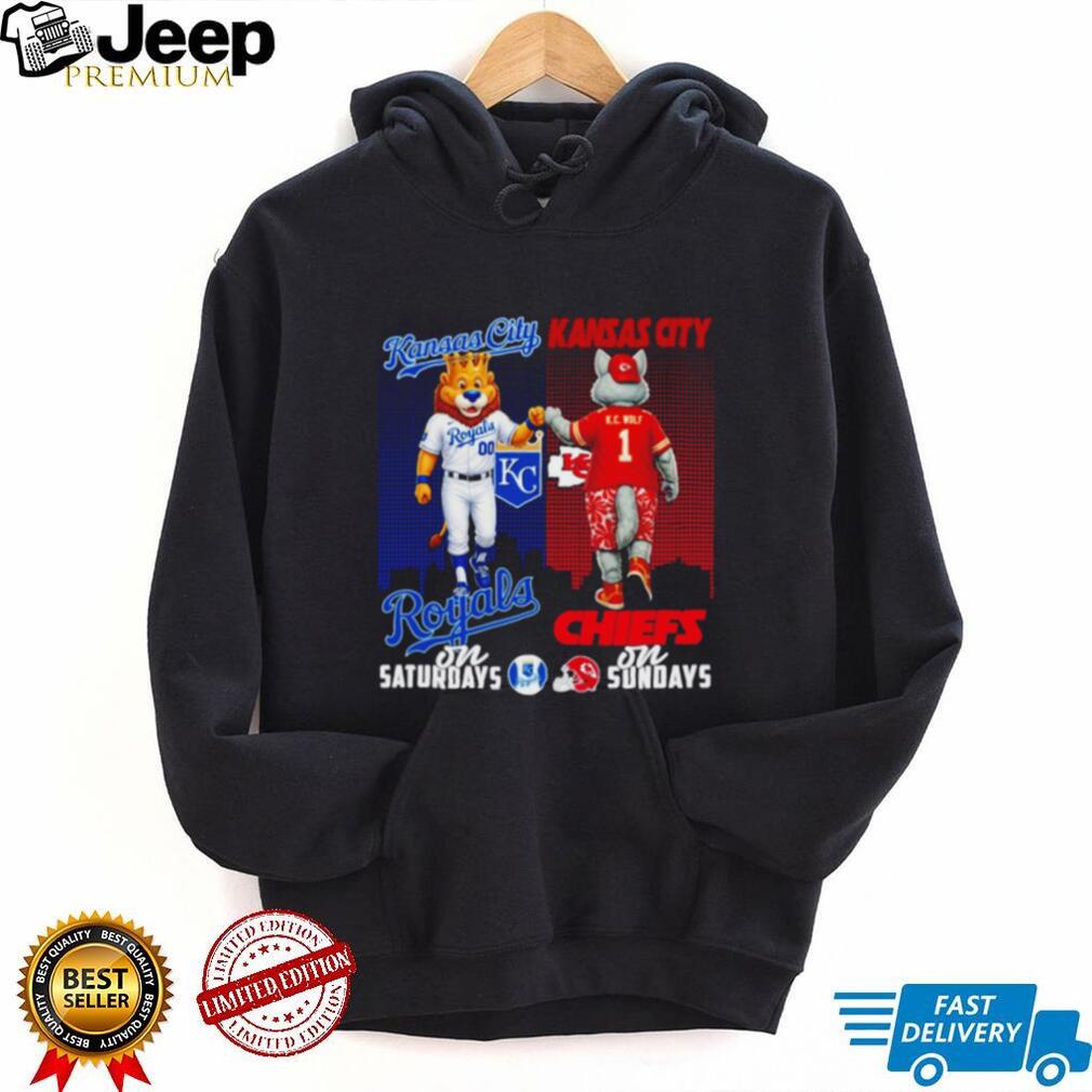 Kansas City Royals on Saturdays KC Chiefs on Sundays Missouri Sports Fan T Shirt