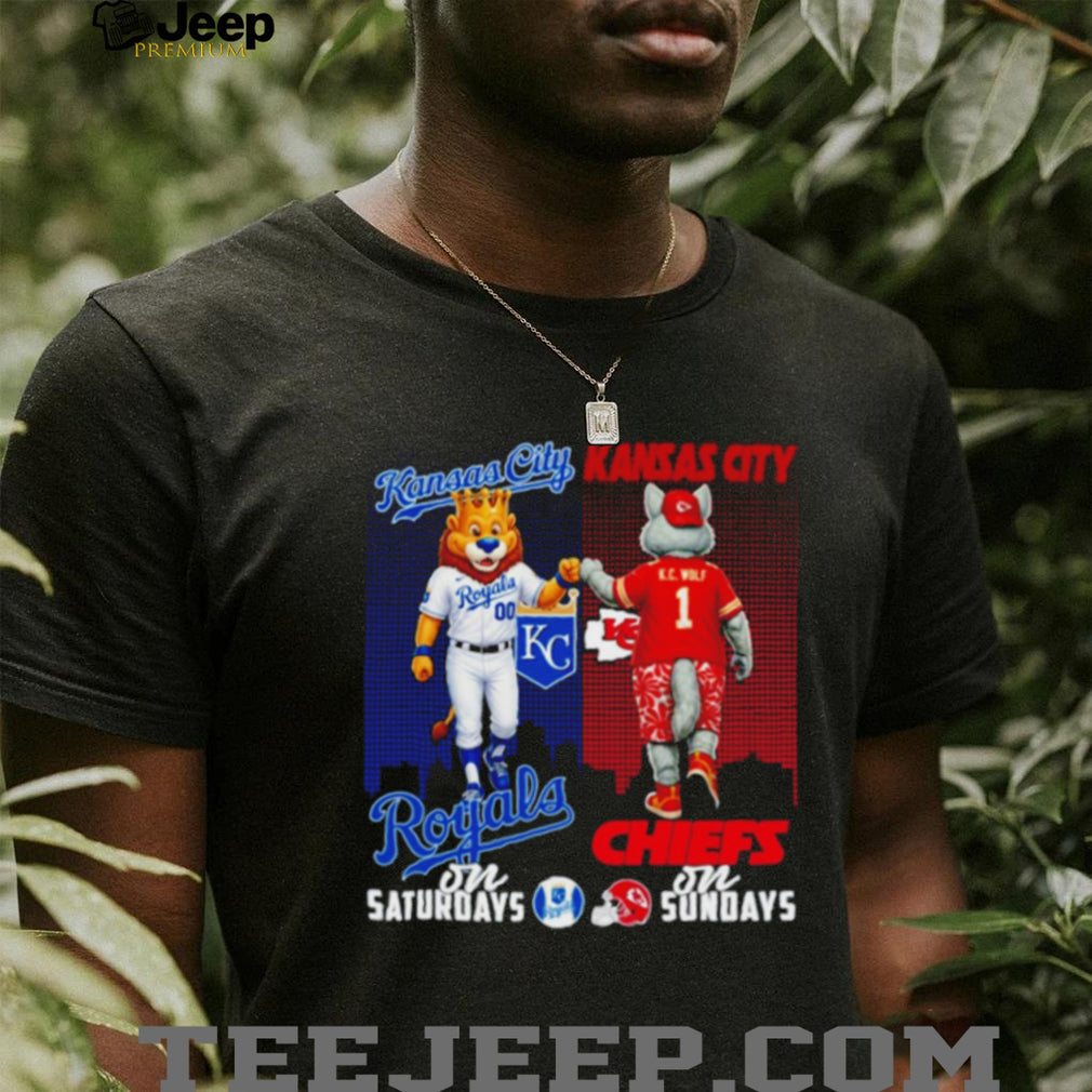 Kansas City Royals on Saturdays KC Chiefs on Sundays Missouri Sports Fan T Shirt