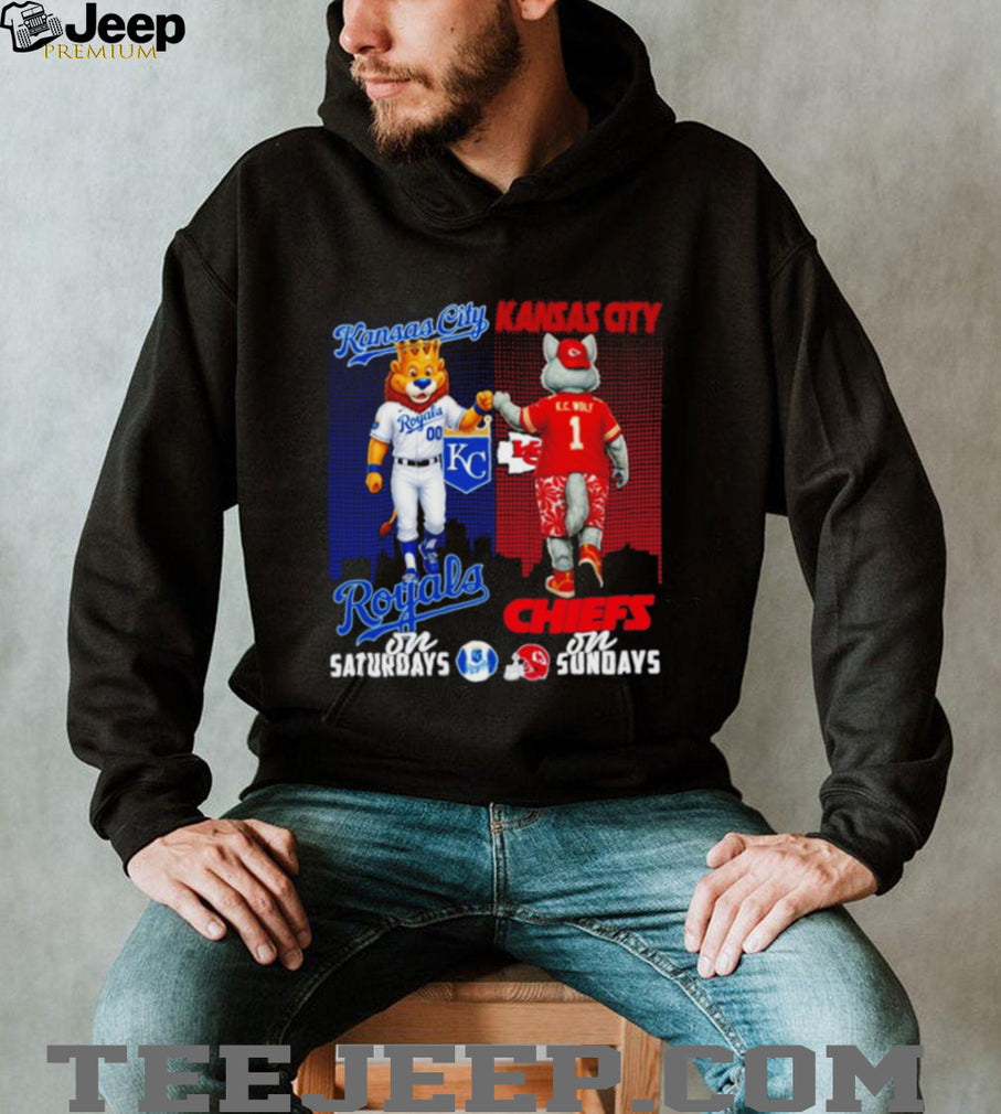 Kansas City Royals on Saturdays KC Chiefs on Sundays Missouri Sports Fan T Shirt