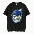 Kansas City Royals Skull Wearing Baseball Cap Jesus Holding Wreath And Black Tshirts Sweater