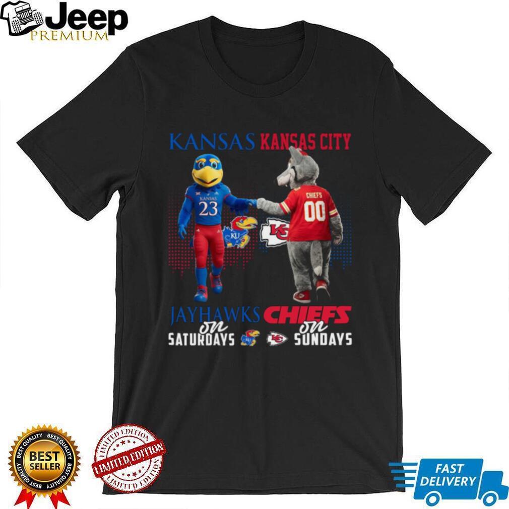Kansas Jayhawks on Saturdays Kansas City Chiefs on Sundays T Shirt