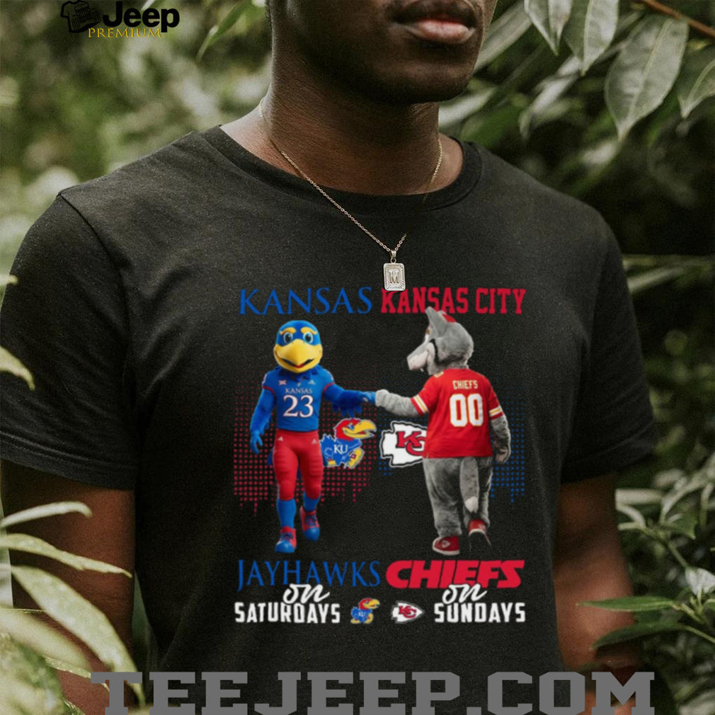 Kansas Jayhawks on Saturdays Kansas City Chiefs on Sundays T Shirt