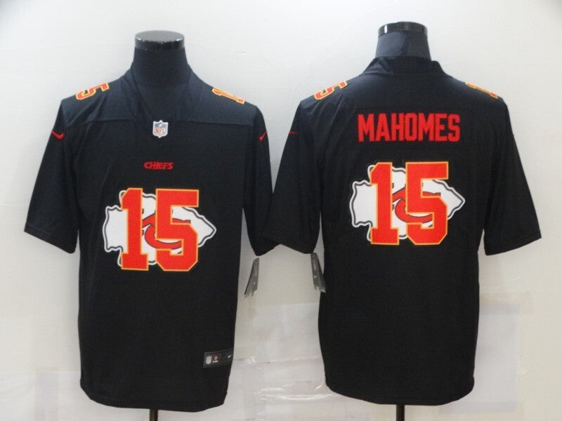 Kansas City Chiefs #15 Patrick Mahomes Black Shadow Edition 826