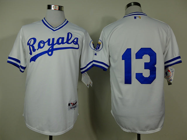 Kansas City Royals #13 Royals 13 White Pullover 1974 Inverted