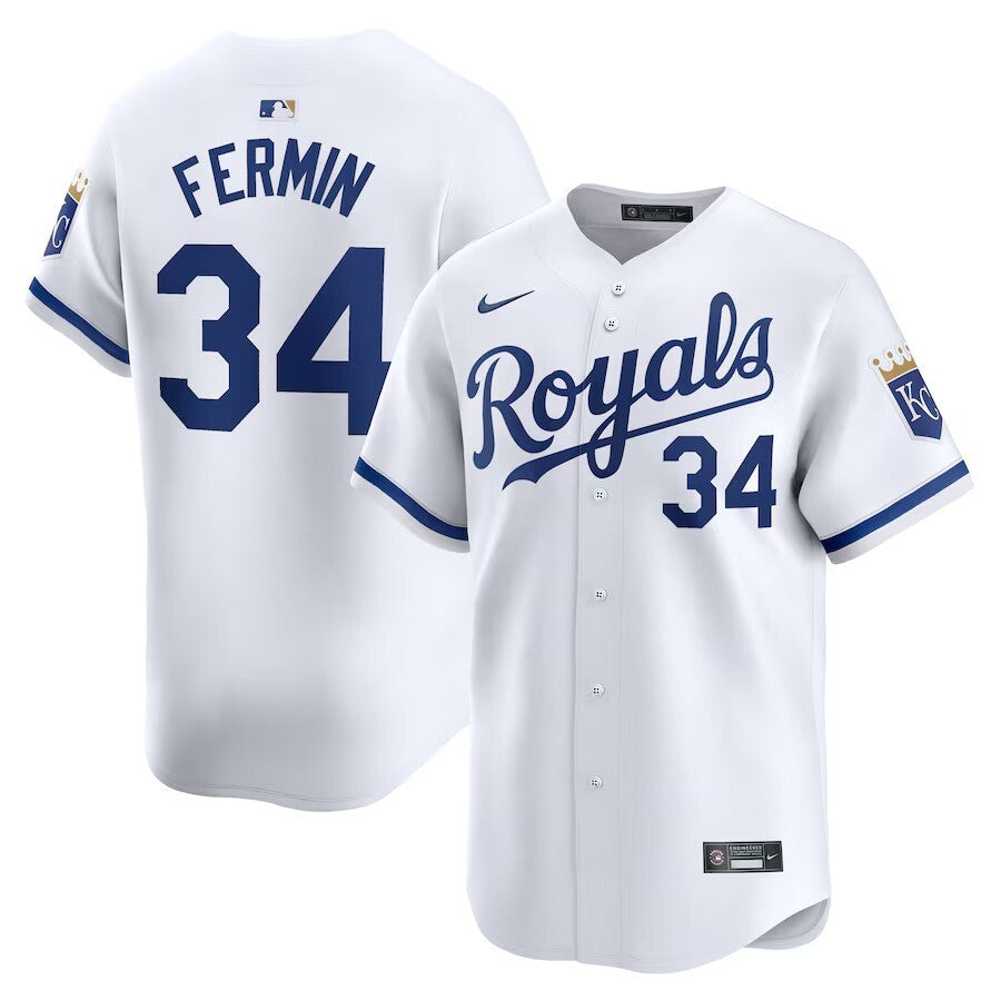 Kansas City Royals #34 Freddy Fermin Home Limited Player Jersey - White