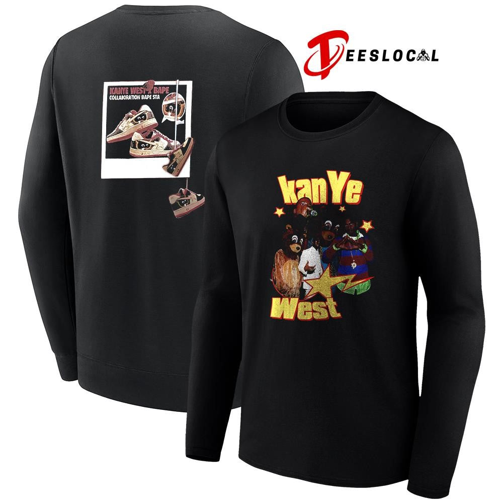 Kanye West x Bape collaboration college dropout graphic shirt