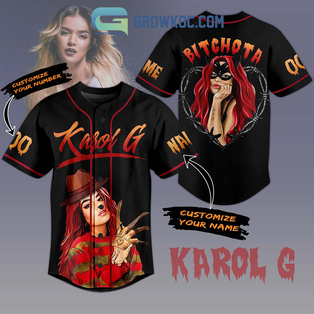 Karol G Bitchota Personalized Baseball Jersey