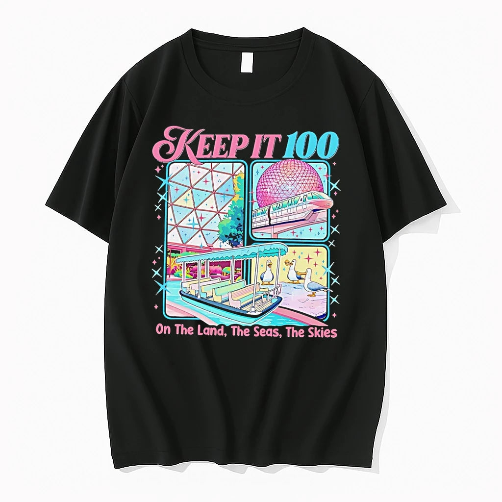 Keep It 100 On The Land The Seas The Skies Tshirts Sweater