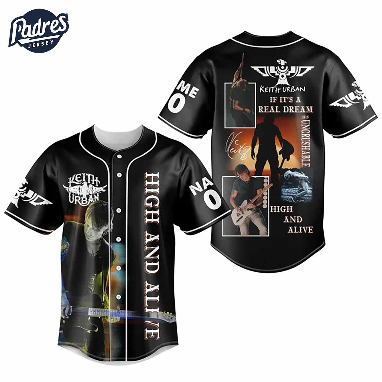 Keith Urban Baseball Jersey Outfit - High And Alive World Tours - Padres Jersey Oasis: Elevate Your Baseball Style Game