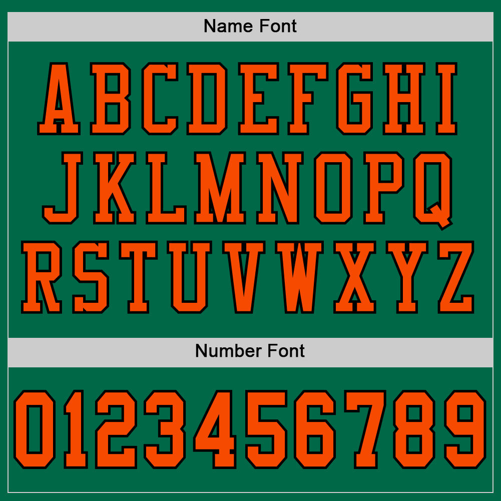Custom Kelly Green Orange-Black Mesh Authentic Football Jersey T-Shirts, Hoodie, Sweatshirt | WearSparks.com (Image 4)