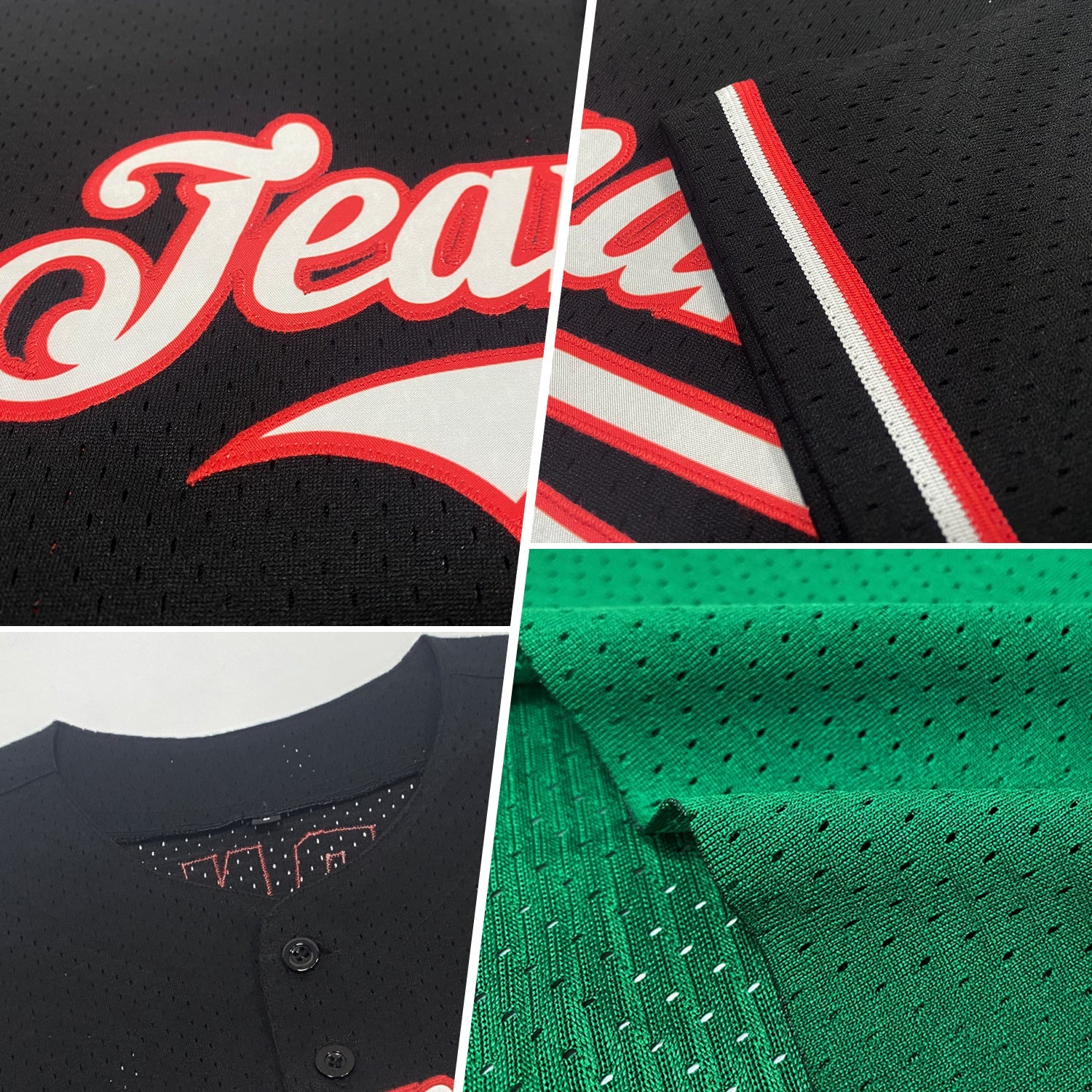 Custom Kelly Green White-Black Mesh Authentic Throwback Baseball Jersey T-Shirts, Hoodie, Sweatshirt (Image 2)