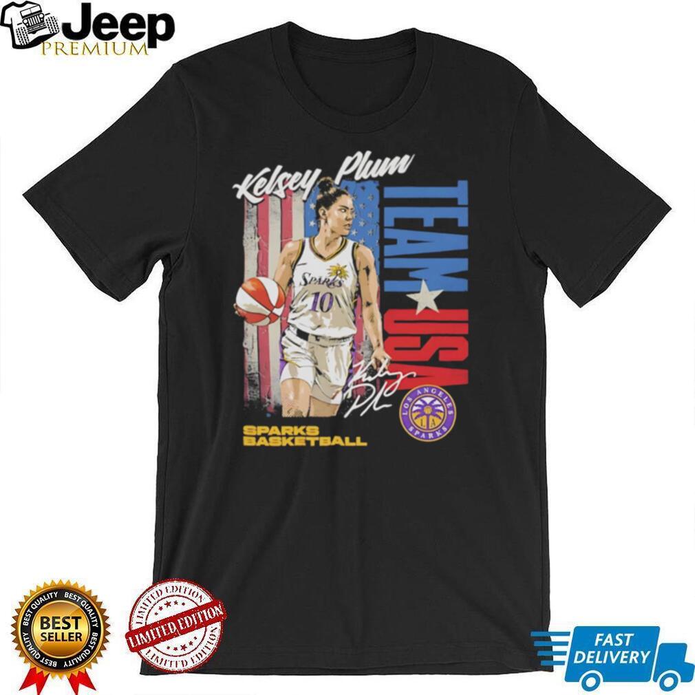 Kelsey Plum Team USA Sparks Basketball Olympic Style Graphic T Shirt