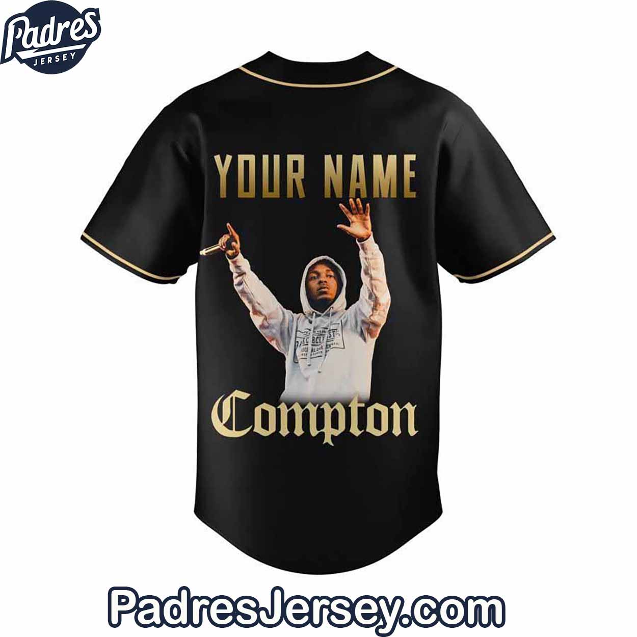 Kendrick Lamar Black Baseball Jersey Outfit - Padres Jersey Oasis: Elevate Your Baseball Style Game T-Shirts,... (Image 3)