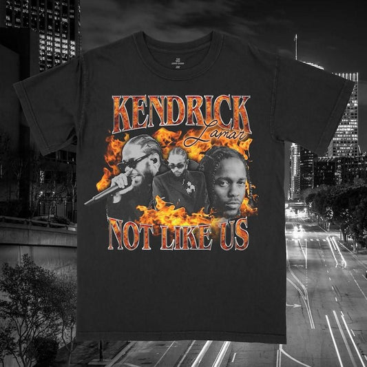 Kendrick Lamar Vintage Tshirt Kdot Kung Fu Kenny Not Like Us Drake High quality Tshirt with oversize print
