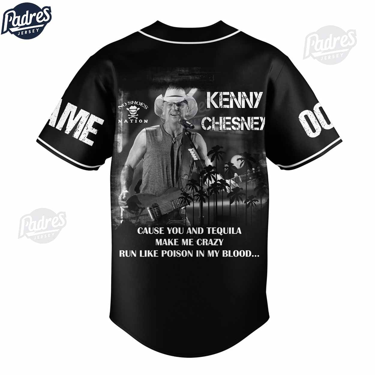 Kenny Chesney Custom Black Baseball Jersey - Padres Jersey Oasis: Elevate Your Baseball Style Game