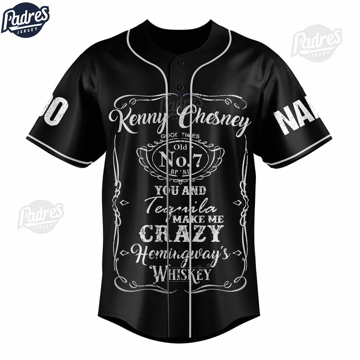Kenny Chesney Custom Black Baseball Jersey - Padres Jersey Oasis: Elevate Your Baseball Style Game