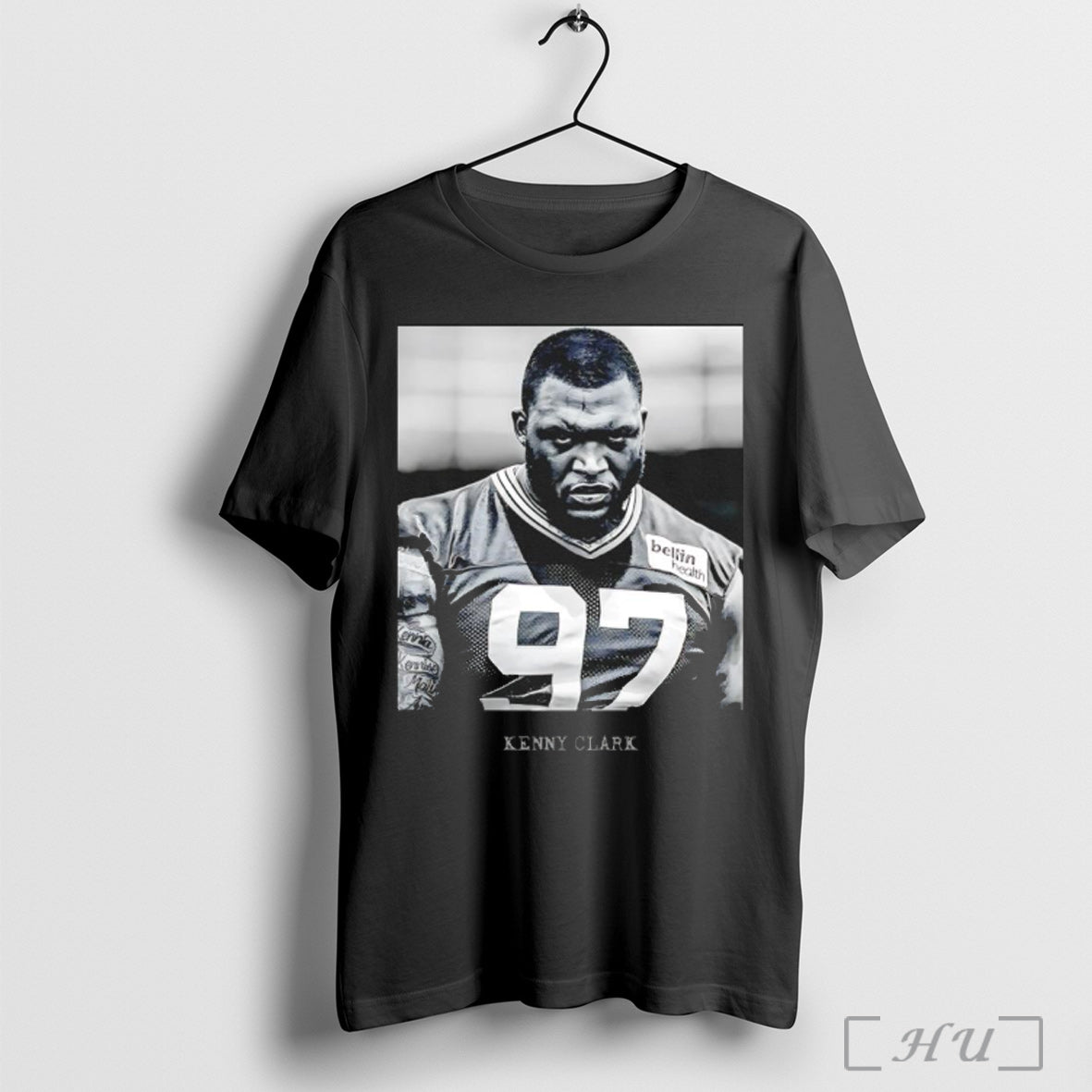 Kenny Clark Number 97 Retro Graphic T Shirt