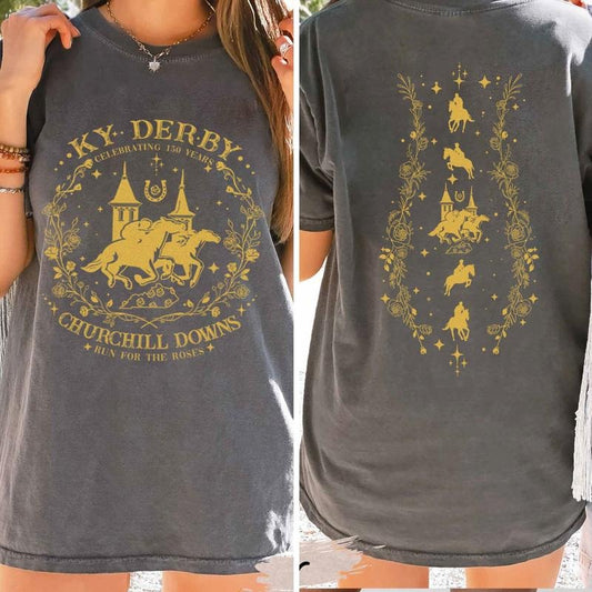 Kentucky Derby 150th Anniversary Comfort Color Shirt, Derby Kentucky Horse Racing Tee, KY Derby May the Fourth Shirt, Run For the Roses Gift