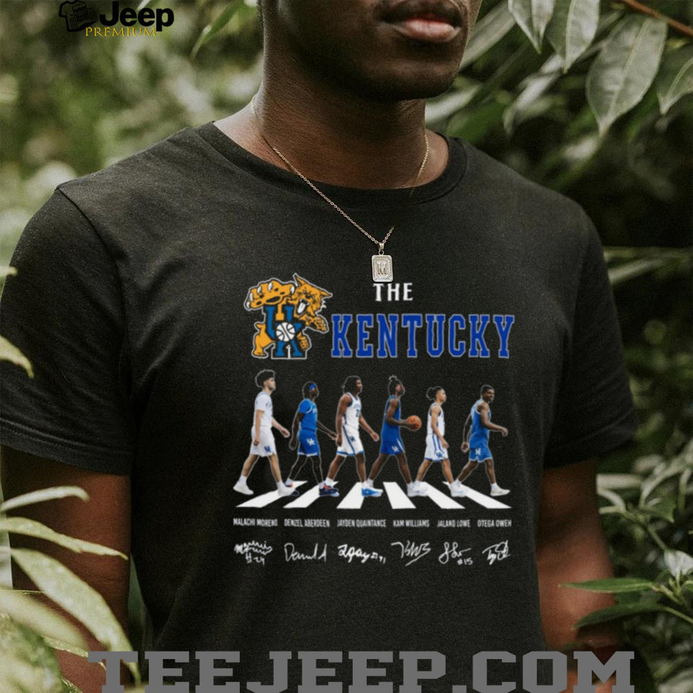 Kentucky Wildcats Abbey Road Basketball Team Signatures Coffee T Shirt
