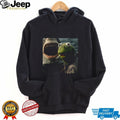 Kermit the Frog Shark Parody Smoking Funny Meme Graphic Tee