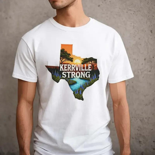 Kerrville Strong T-shirt, 25% Profits to Disaster Relief Fund, Hill Country Texas Flood Support Apparel, Christian Kids...