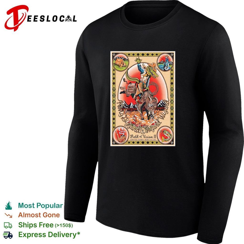 King Gizzard and the Lizard Wizard crocodile cowboy riding boar Field of Vision II 2026 shirt