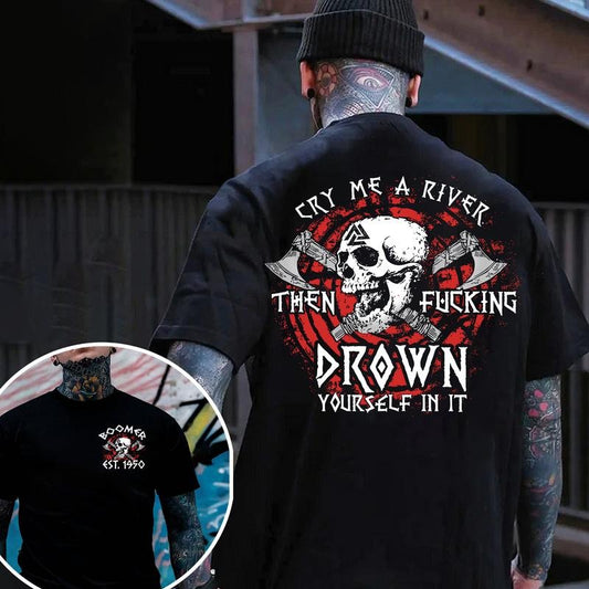 KingZlia Shop Boomer Custom Year Badass Generation T-shirt 100% Cotton Unisex Comfort Womenwear Graphic Crew Neck Long Sleeve Autumn Casual Christmas Pull On - Collar, Embroidered