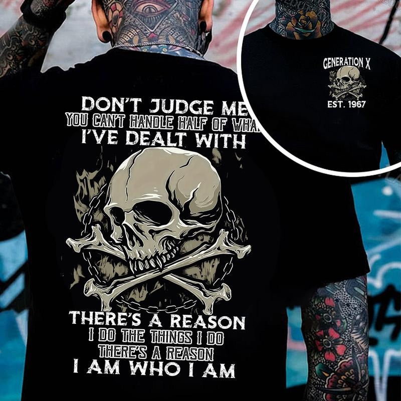 KingZlia Shop Gen X Personality Customize Year Badass Generation T-shirt 100% Cotton Unisex Comfort Womenwear Graphic Crew Neck Long Sleeve Autumn Casual Christmas Pull On - Collar, Embroideredstyle{n002}2