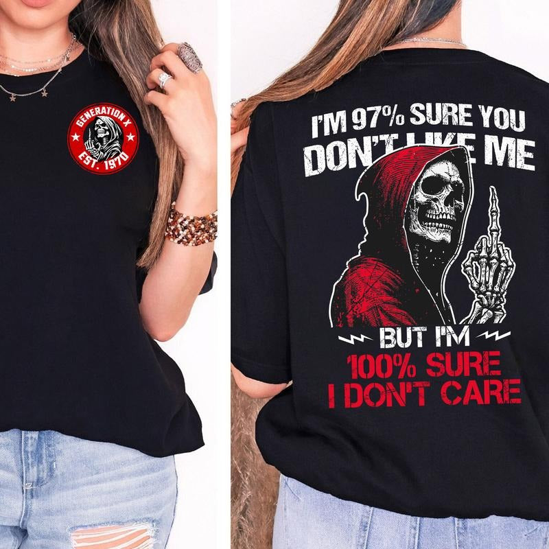 KingZlia Shop Generation X Custom Year Badass Generation T-shirt - 100% Cotton Unisex Comfort Sweatshirt with Classic Collar, Custom Printed Design Fitstyle{n002}2