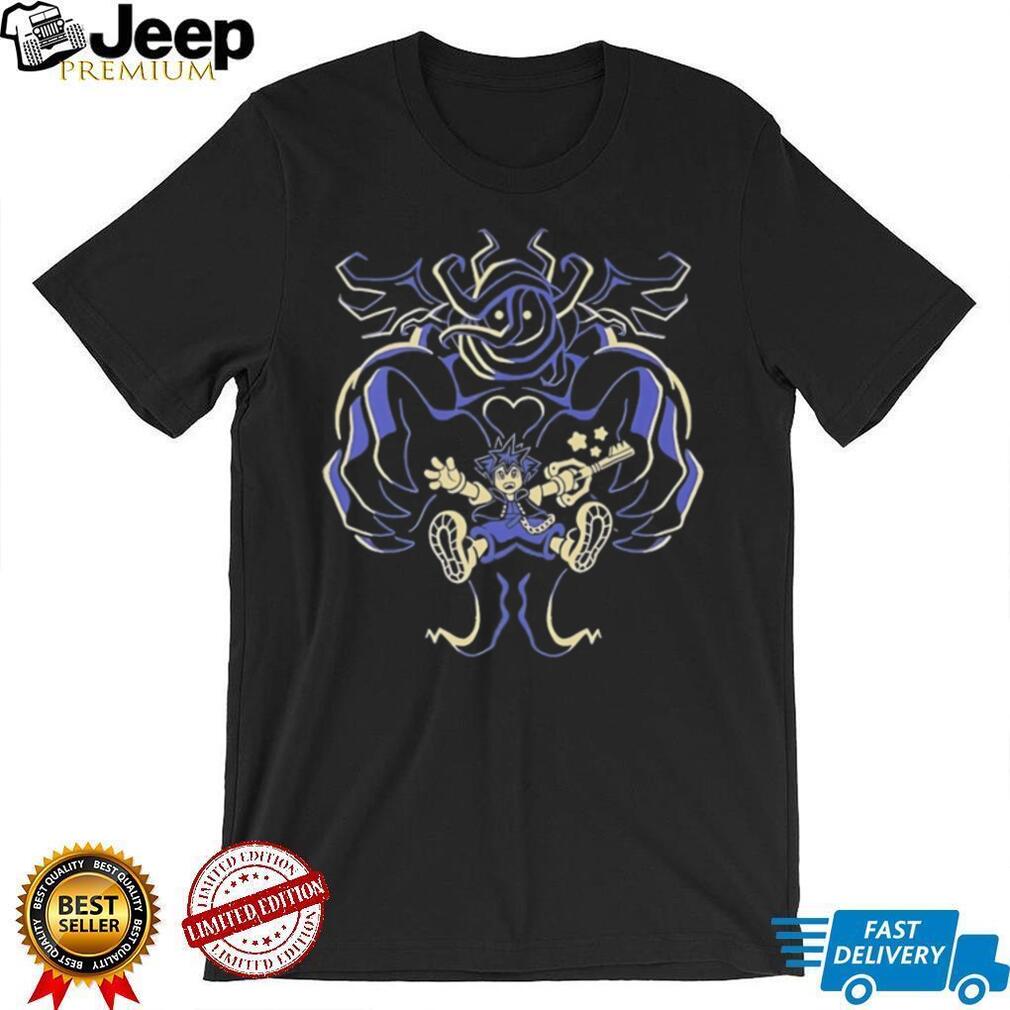 Kingdom Hearts Sora vs Darkside Shadow Heartless Graphic T Shirt