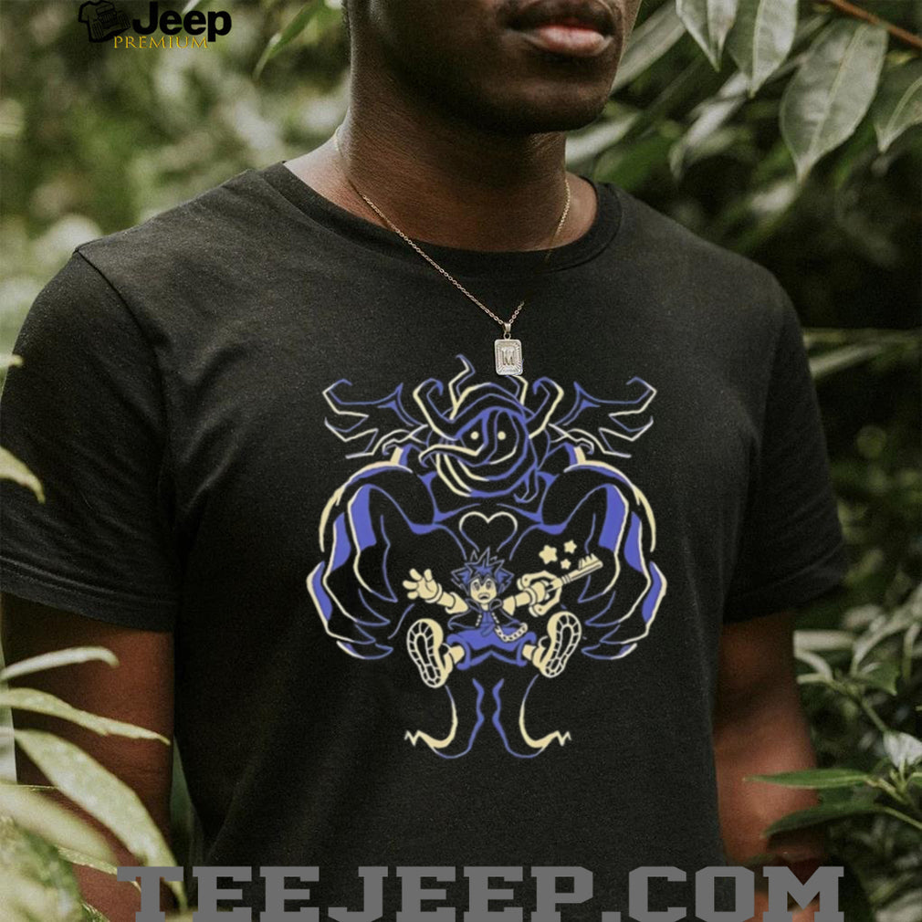 Kingdom Hearts Sora vs Darkside Shadow Heartless Graphic T Shirt