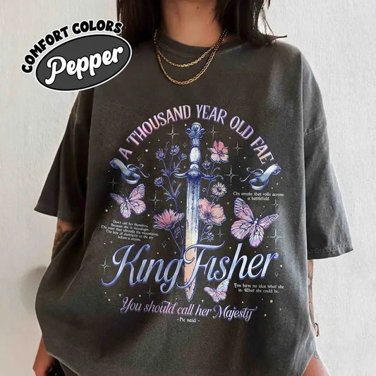 Kingfisher Comfort Colors Fan Shirt, Quicksilver Callie Hart Shirt, Little Osha Fantasy Romance Apparel, Merch Gift for Book Lovers