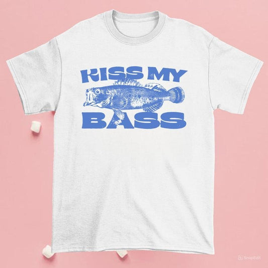 Kiss My Bass Vintage Style Fishing T-Shirt, Retro Fisher T Shirt, Fisher Gear, Fisher Graphic Shirt